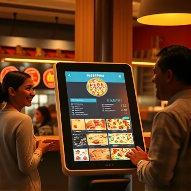وب کیوسک پیتزا فروشی